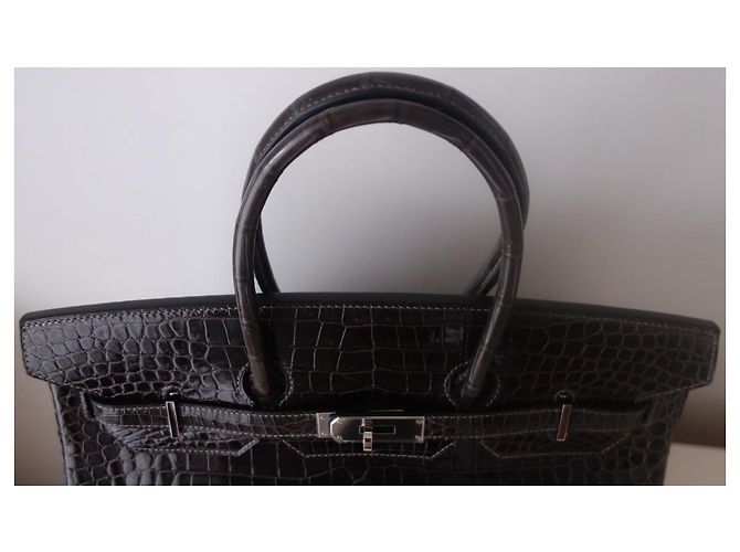 Hermès Borsa HERMES BIRKIN 35 coccodrillo Grigio Grigio antracite - vista 5