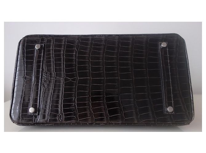 Hermès Borsa HERMES BIRKIN 35 coccodrillo Grigio Grigio antracite - vista 6