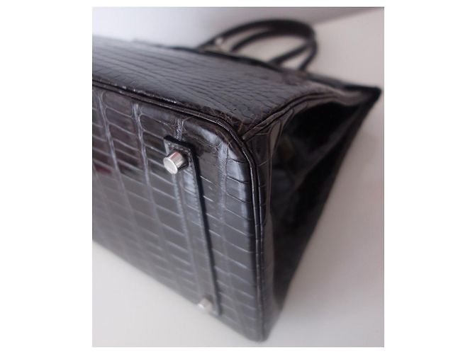 Hermès Borsa HERMES BIRKIN 35 coccodrillo Grigio Grigio antracite - vista 8