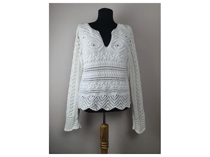Odd Molly Strickpullover aus weißer Baumwolle - Ansicht 2
