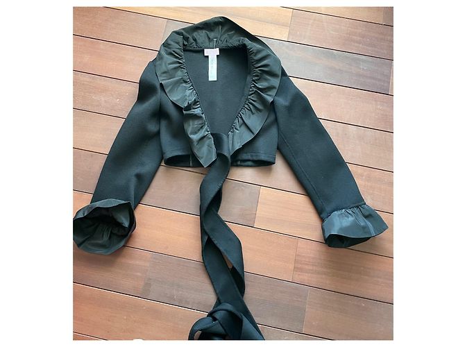 La Perla Collezione Wickelbolero Kaschmir schwarz - Ansicht 3