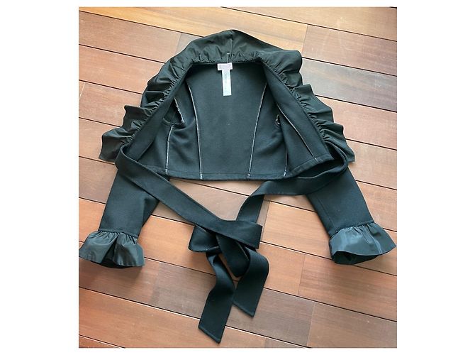 La Perla Collezione Wickelbolero Kaschmir schwarz - Ansicht 4