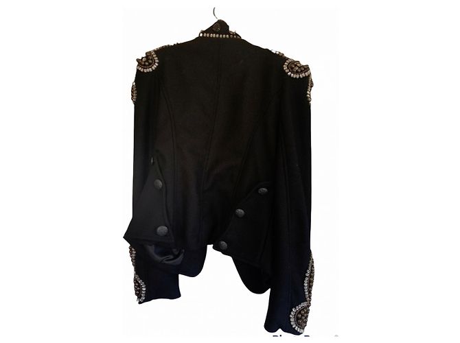 Balmain Giacca militare decorata Nero - vista 3