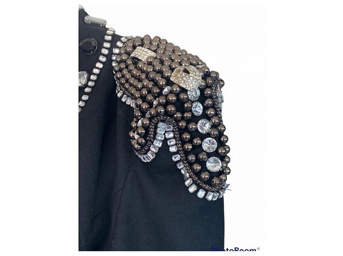 Balmain Giacca militare decorata Nero - vista 5