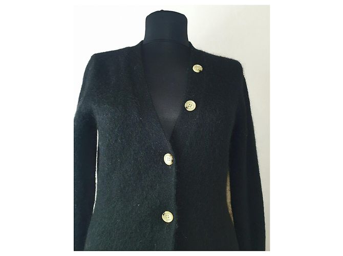 & Other Stories schwarze Strickjacke aus Wolle und Mohair - Ansicht 2