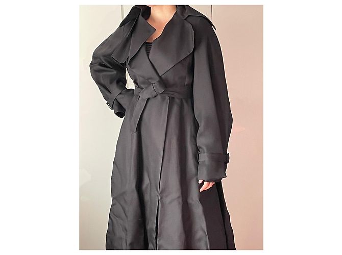 Vestido Gabardina Oversize Guy Laroche Negro - vista 2