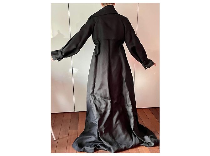Vestido Gabardina Oversize Guy Laroche Negro - vista 3