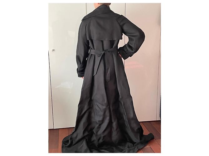 Vestido Gabardina Oversize Guy Laroche Negro - vista 4