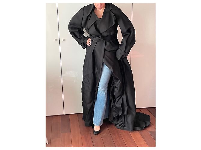 Vestido Gabardina Oversize Guy Laroche Negro - vista 5