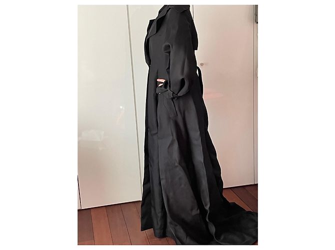 Vestido Gabardina Oversize Guy Laroche Negro - vista 6