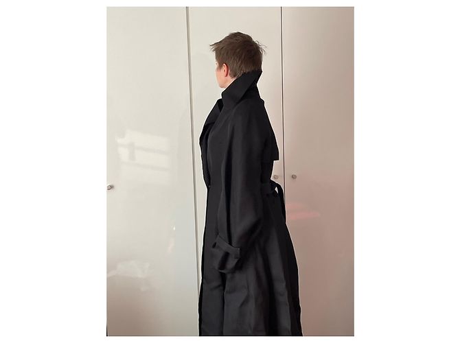 Vestido Gabardina Oversize Guy Laroche Negro - vista 8