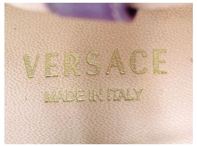 Zeppa alta Versace in lilla metallizzato Porpora Metallico - vista 5