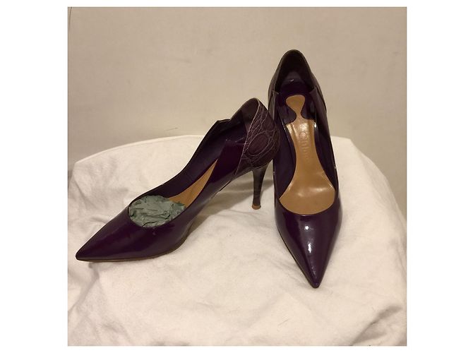 Chloé Lack-Pumps in Dunkellila Dunkelviolett - Ansicht 3