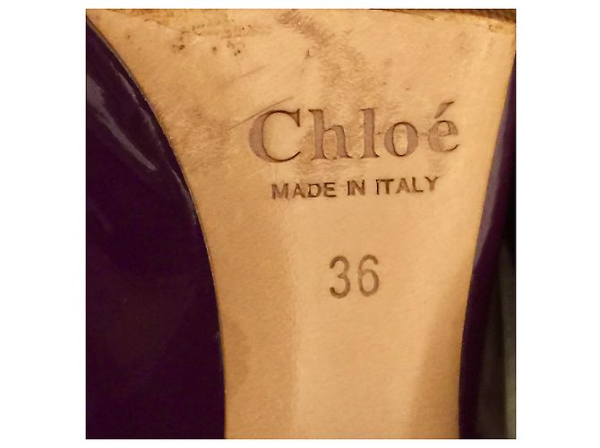 Chloé Lack-Pumps in Dunkellila Dunkelviolett - Ansicht 5
