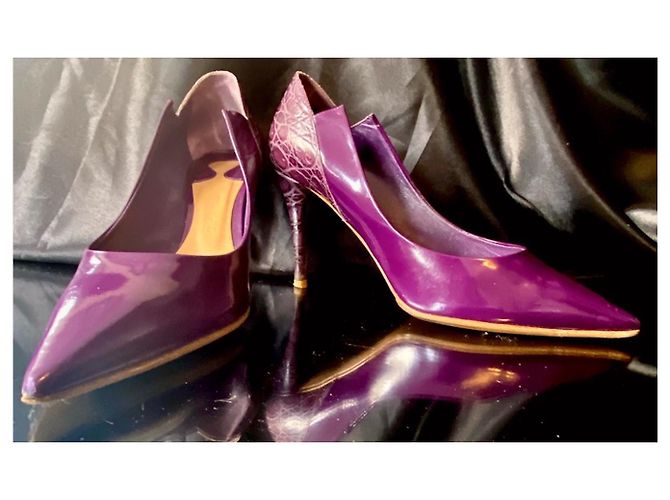 Chloé Lack-Pumps in Dunkellila Dunkelviolett - Ansicht 7