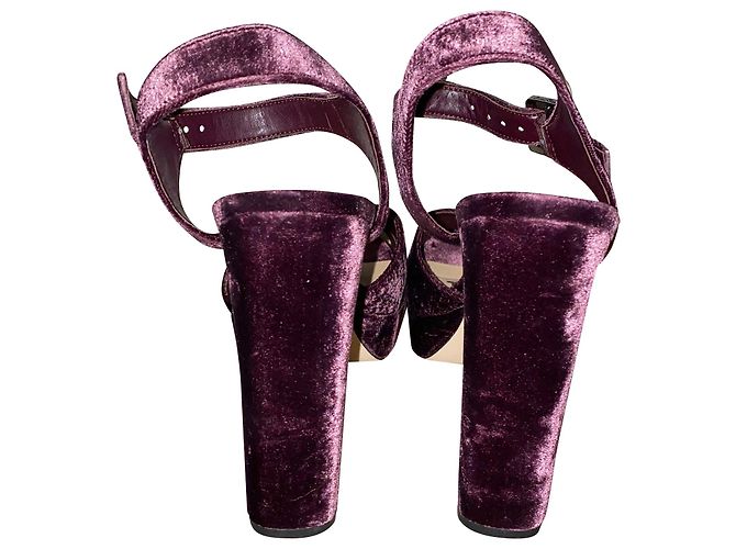 Sam Edelman Arlene Platform Heels 115 In velluto viola Porpora - vista 5