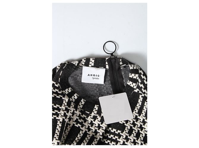 Vestido Akris Punto negro blanco algodón viscosa - vista 3