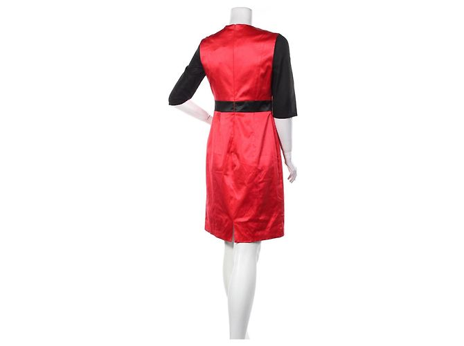 Marcel Ostertag Kleid Rot Schwarz - Ansicht 2