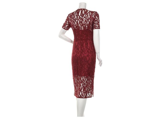 Baum und Pferdgarten Spitzenkleid Rot - Ansicht 2