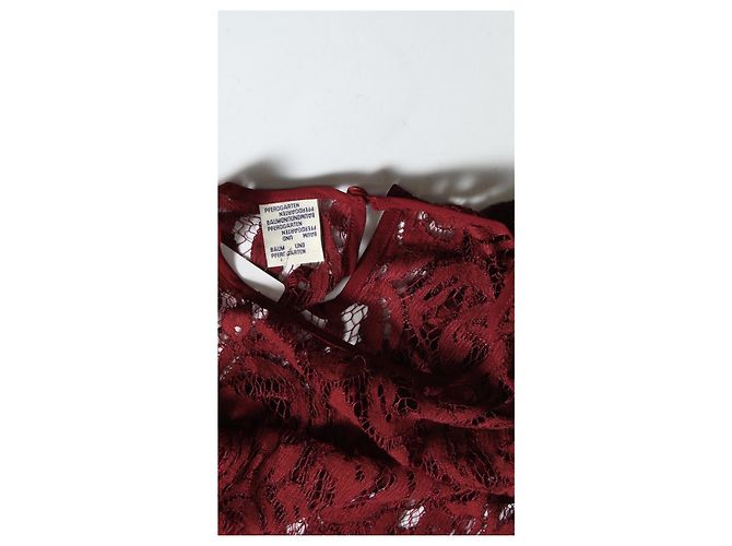 Baum und Pferdgarten Spitzenkleid Rot - Ansicht 3