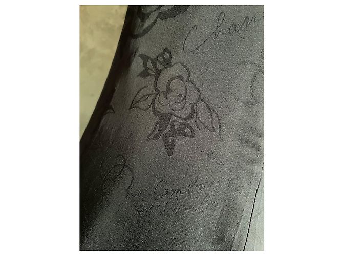 Vestido sin mangas azul marino Chanel de viscosa - vista 15
