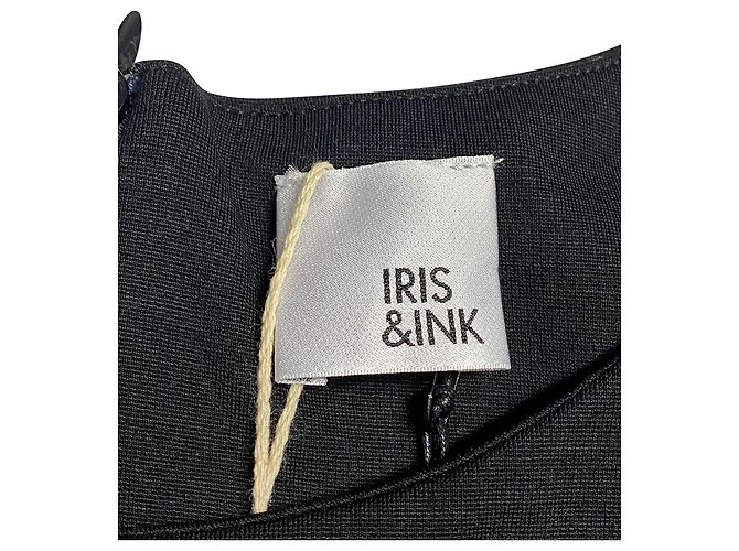 Iris & Ink Cocktailkleid aus schwarzem Lyocell - Ansicht 3