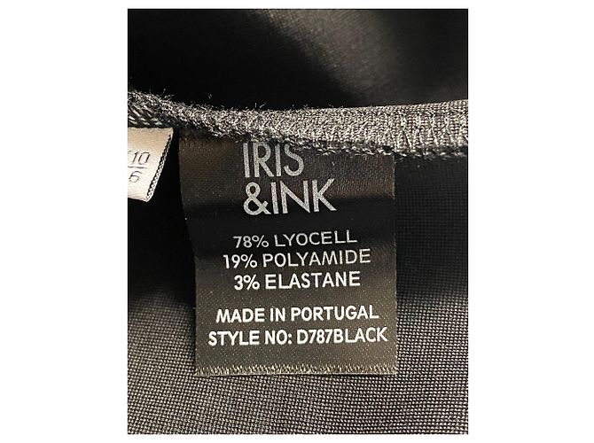Iris & Ink Cocktailkleid aus schwarzem Lyocell - Ansicht 6