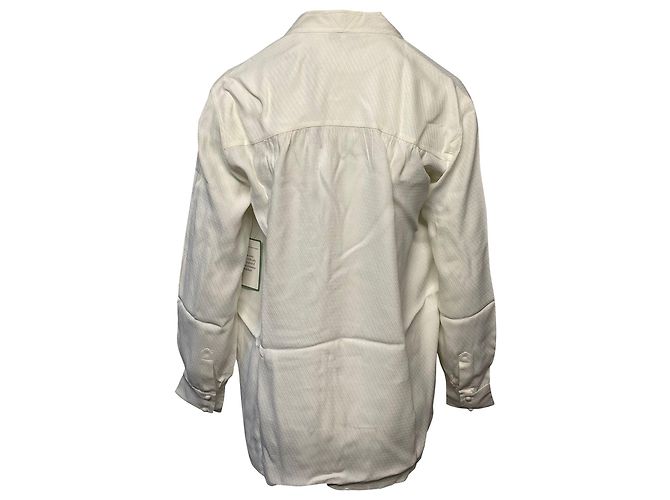 Camicetta Helmut Lang jacquard in viscosa bianca Bianco - Ansicht 2