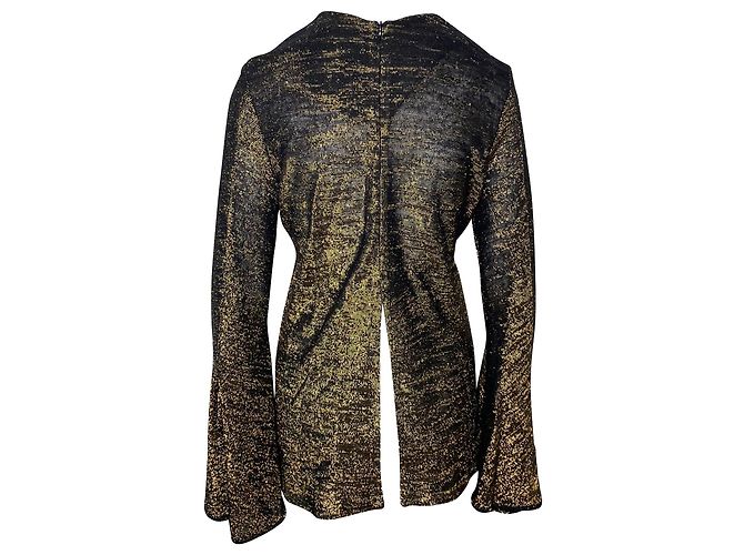 Ellery Inception Haut à Manches Flute en Viscose Noir - vue 2