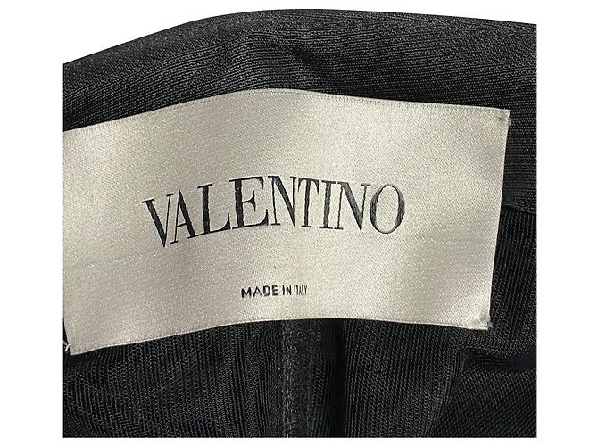 Valentino Gerafftes trägerloses Minikleid aus schwarzer Seide - Ansicht 4