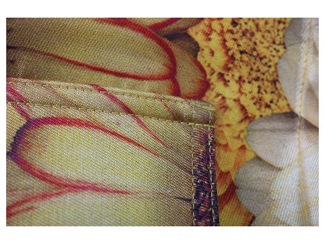 Autre Marque Naeem Khan Kleid mit Sonnenblumen. Gelb - Ansicht 7
