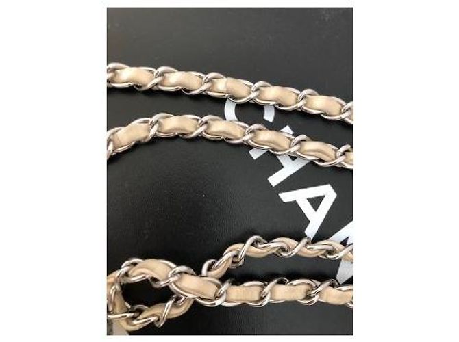 Mini bag Chanel in tweed bianco con hw . argento - vista 12