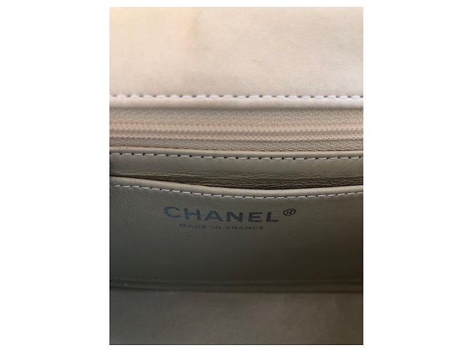 Mini bag Chanel in tweed bianco con hw . argento - vista 17