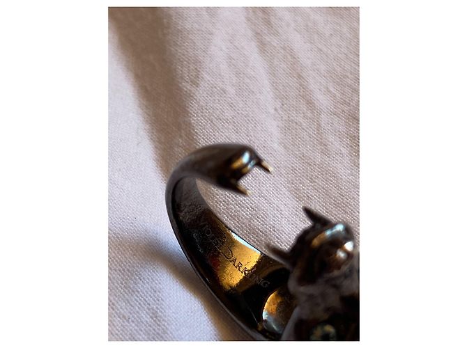 Autre Marque Violet Darkling Ring Schwarz Rhodiniert Blauer Topas - Ansicht 4