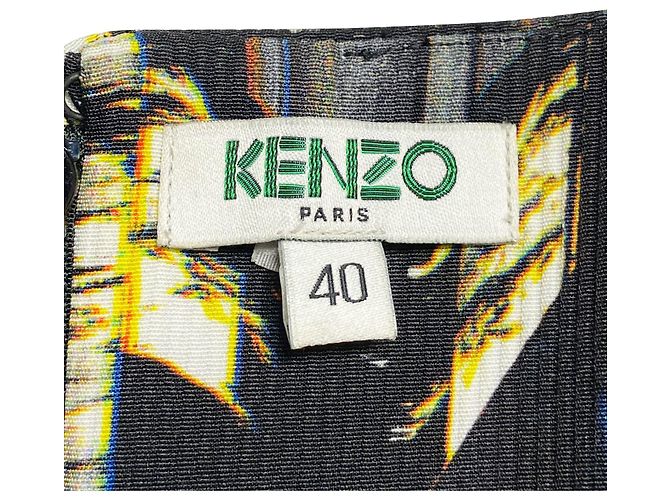 Kenzo Bodycon-Kleid mit Herzausschnitt aus mehrfarbigem Polyester Mehrfarben - Ansicht 3
