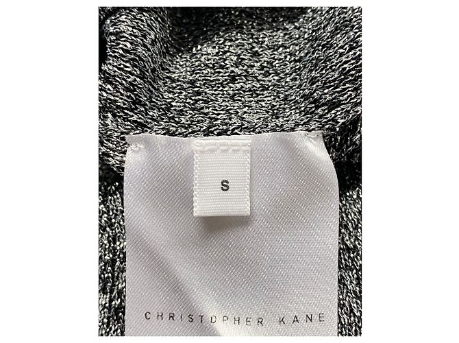 Christopher Kane Metálico Tricotado Top em Silver Viscose Cinza - vista 4