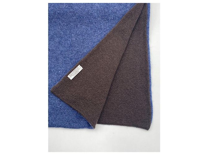 Sciarpa Brunello Cucinelli cashmere blu unisex nuova - vista 2