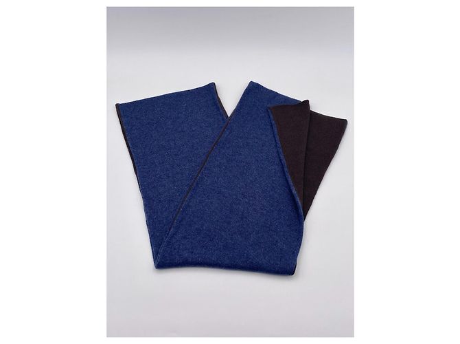 Sciarpa Brunello Cucinelli cashmere blu unisex nuova - vista 5