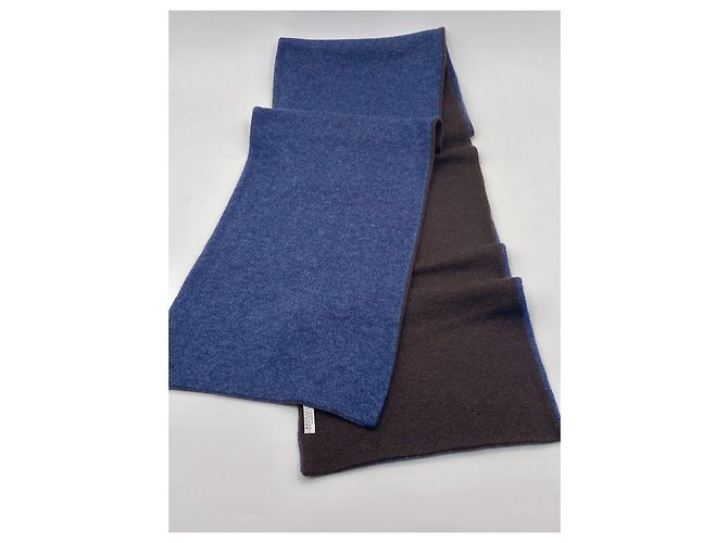 Sciarpa Brunello Cucinelli cashmere blu unisex nuova - vista 6