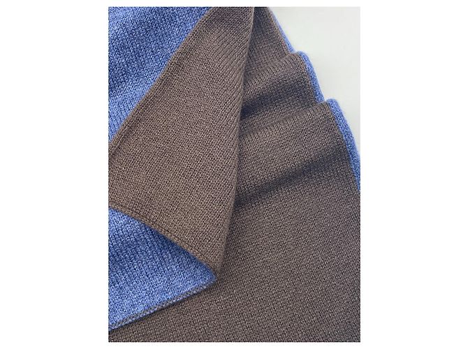 Sciarpa Brunello Cucinelli cashmere blu unisex nuova - vista 7