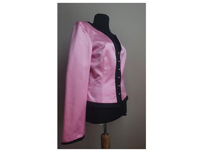 Americana rosa Georges Rech de seda y algodón Talla 36 Negro - vista 3
