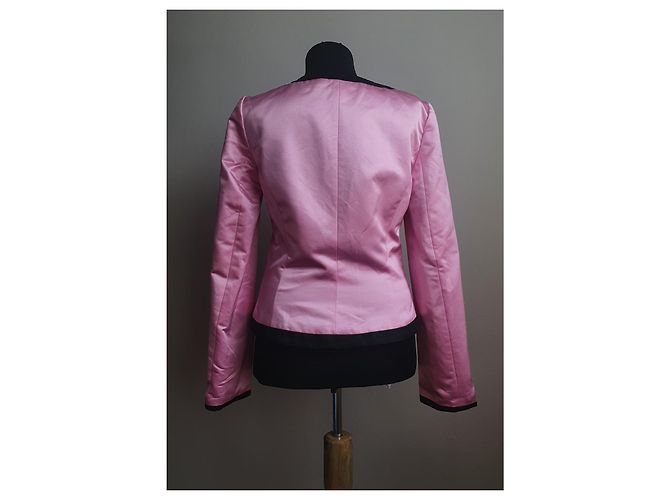 Americana rosa Georges Rech de seda y algodón Talla 36 Negro - vista 4