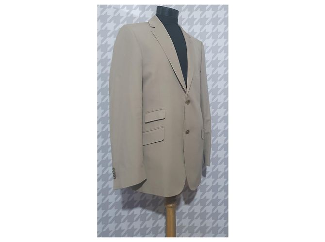 Blazer Burberry beige in cotone - vista 2