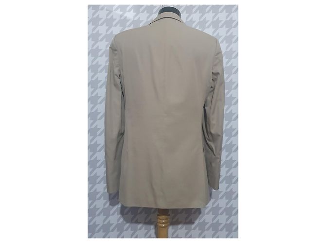 Blazer Burberry beige in cotone - vista 3