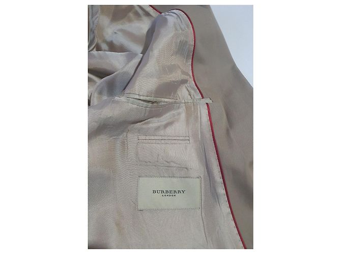 Blazer Burberry beige in cotone - vista 4