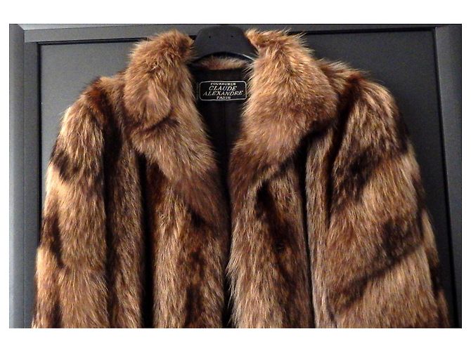 Autre Marque Abrigo de piel Claude ALEXANDRE marrón XL Castaño - vista 2