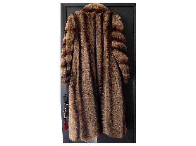 Autre Marque Abrigo de piel Claude ALEXANDRE marrón XL Castaño - vista 3