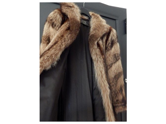Autre Marque Abrigo de piel Claude ALEXANDRE marrón XL Castaño - vista 4
