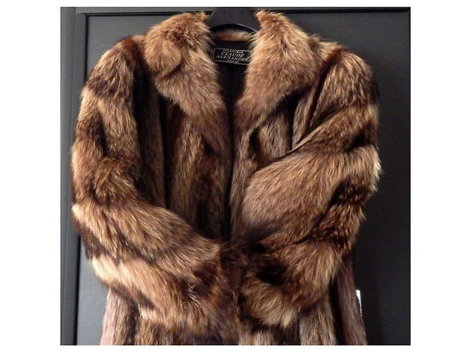 Autre Marque Abrigo de piel Claude ALEXANDRE marrón XL Castaño - vista 5