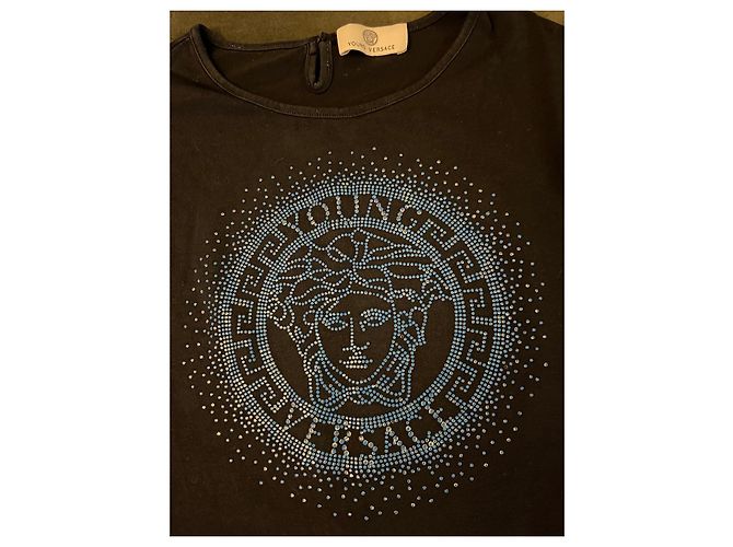 Versace Kleid aus Baumwolle marineblau - Ansicht 3